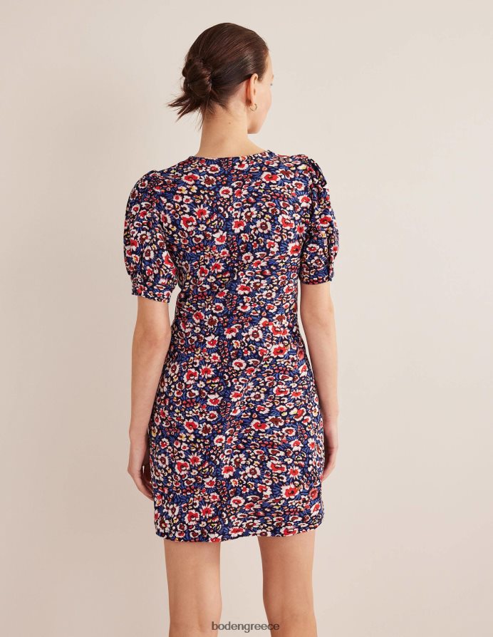 γαλλικό ναυτικό & άνθιση Eden είδη ένδυσης Μίνι φόρεμα με λαιμόκοψη Boden γυναίκες 464PH81070