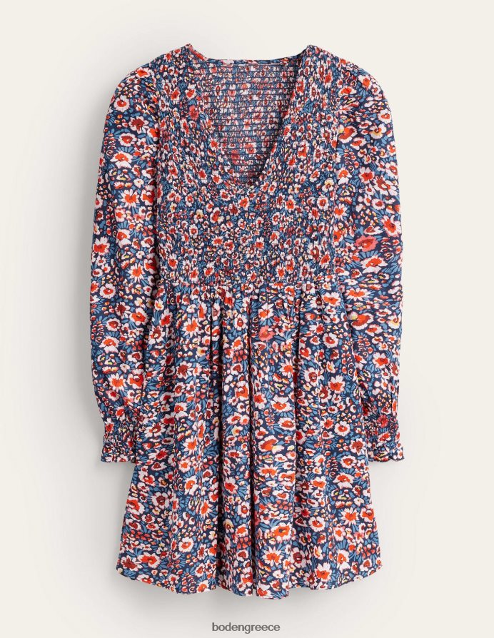 γαλλικό ναυτικό & άνθιση Eden είδη ένδυσης Μίνι φόρεμα με smocked μπούστο Boden γυναίκες 464PH81371