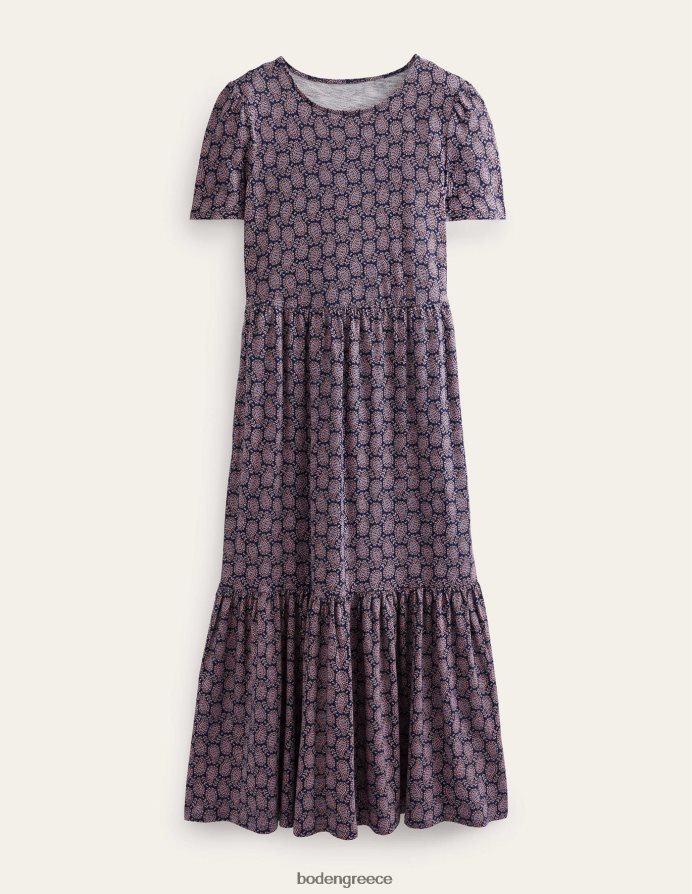 γαλλικό ναυτικό & καρδιά του Paisley είδη ένδυσης μίντι φόρεμα από ζέρσεϊ σε επίπεδα Boden γυναίκες 464PH81443