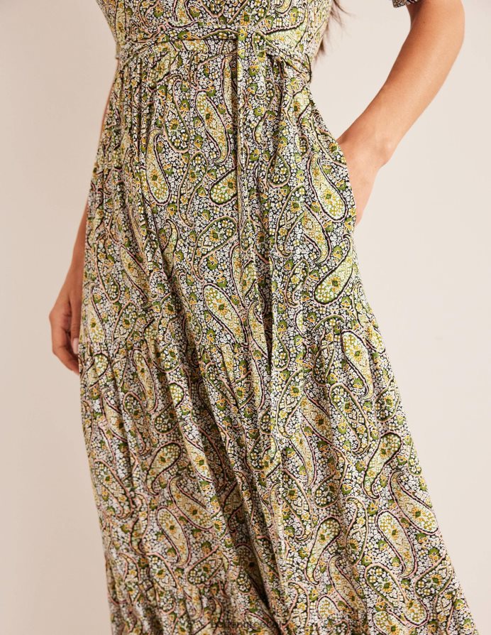 Park Ranger & Paisley Blooms είδη ένδυσης μάξι φόρεμα ζέρσεϊ σε επίπεδα Boden γυναίκες 464PH81488