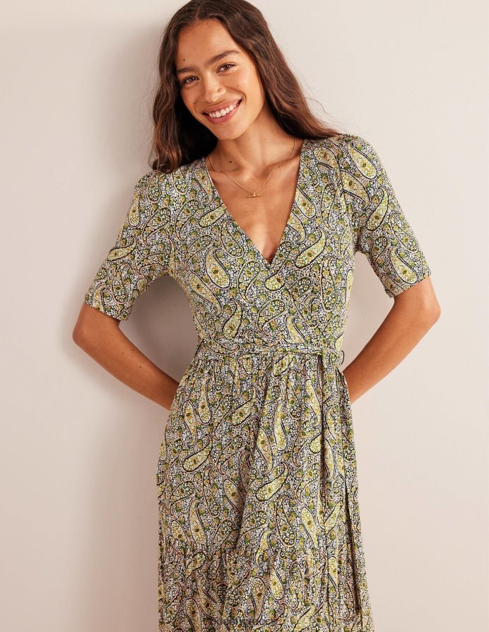 Park Ranger & Paisley Blooms είδη ένδυσης μάξι φόρεμα ζέρσεϊ σε επίπεδα Boden γυναίκες 464PH81488