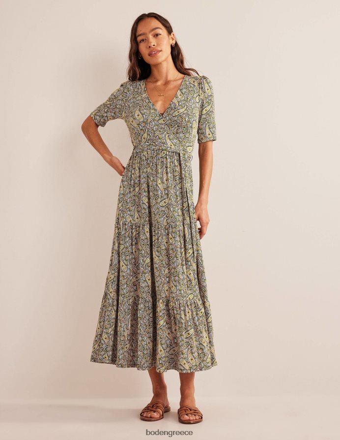 Park Ranger & Paisley Blooms είδη ένδυσης μάξι φόρεμα ζέρσεϊ σε επίπεδα Boden γυναίκες 464PH81488