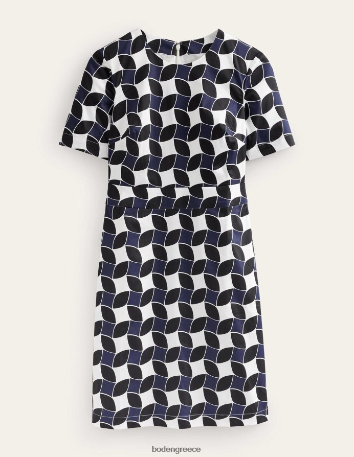 ναυτικό & αφηρημένο διαμάντι είδη ένδυσης Βαμβακερό φόρεμα alexa Shift Boden γυναίκες 464PH847