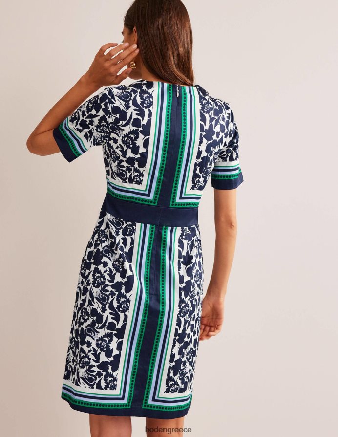 ναυτικό και άνθιση τουλίπας είδη ένδυσης Βαμβακερό φόρεμα alexa Shift Boden γυναίκες 464PH853