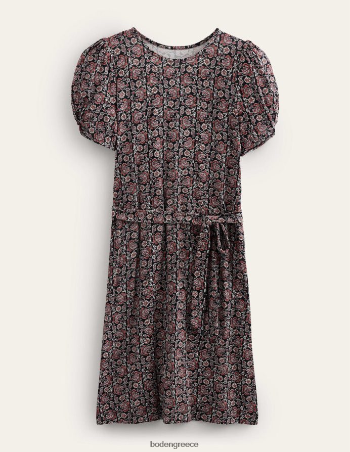 black & block paisley είδη ένδυσης Μίνι φόρεμα ζέρσεϊ με λεπτομέρεια Boden γυναίκες 464PH81272