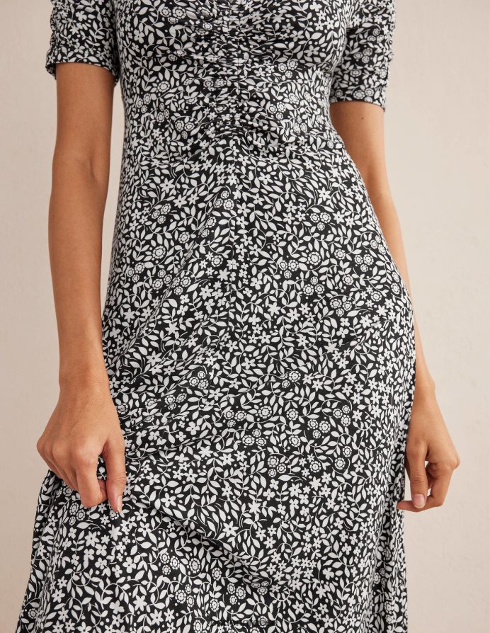 black & sunflower pop είδη ένδυσης μίντι φόρεμα από ζέρσεϊ μπροστά Boden γυναίκες 464PH81616