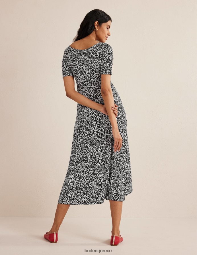 black & sunflower pop είδη ένδυσης μίντι φόρεμα από ζέρσεϊ μπροστά Boden γυναίκες 464PH81616