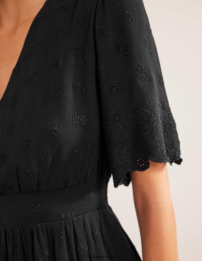 μαύρος είδη ένδυσης μάξι φόρεμα broderie Boden γυναίκες 464PH81235