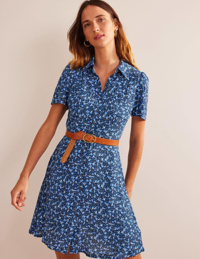 γαλλικό ναυτικό & χλωρίδα είδη ένδυσης φόρεμα πουκάμισο clara Boden γυναίκες 464PH848