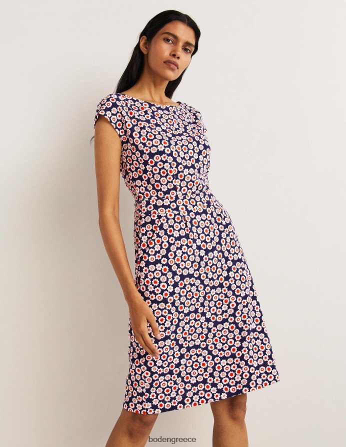 γαλλικό ναυτικό & ditsy swirl είδη ένδυσης florrie φόρεμα ζέρσεϊ Boden γυναίκες 464PH82552