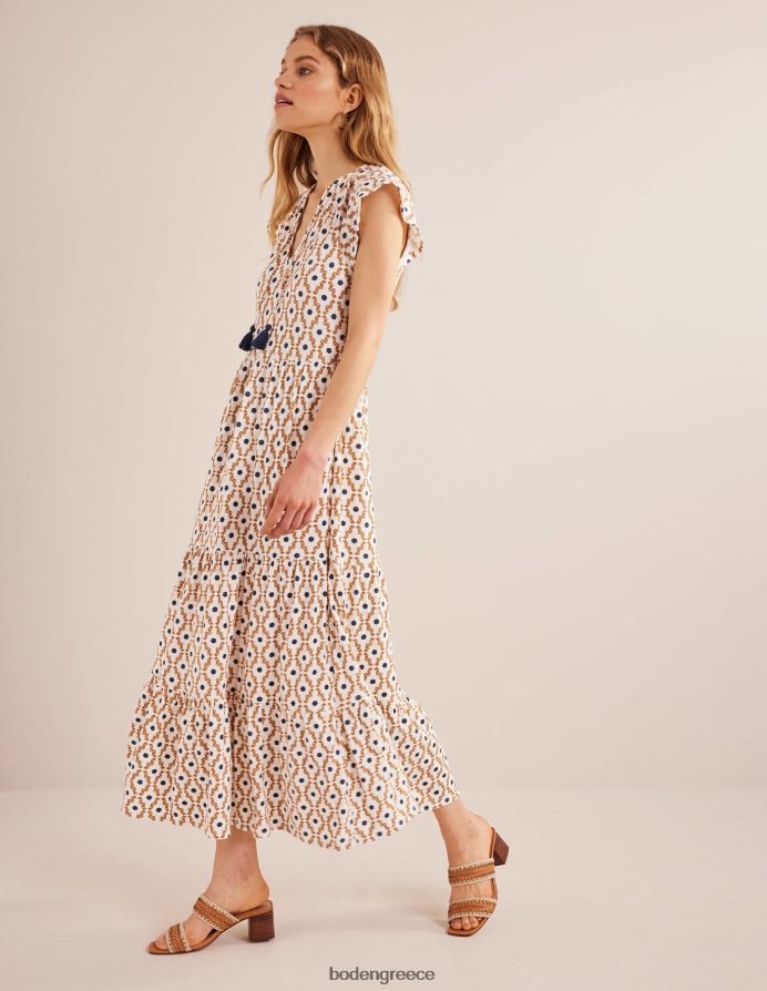 κρέμα dorset & geo diamond είδη ένδυσης μίντι φόρεμα ζέρσεϊ σε επίπεδα Boden γυναίκες 464PH82501