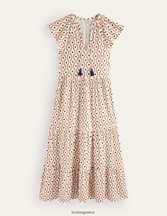 κρέμα dorset & geo diamond είδη ένδυσης μίντι φόρεμα ζέρσεϊ σε επίπεδα Boden γυναίκες 464PH82501