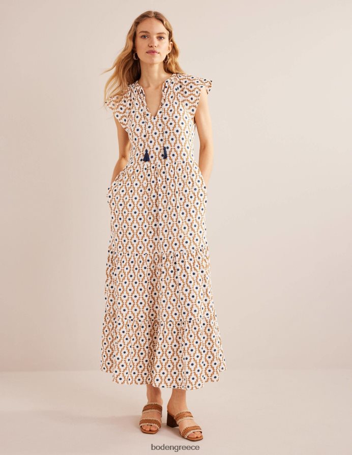 κρέμα dorset & geo diamond είδη ένδυσης μίντι φόρεμα ζέρσεϊ σε επίπεδα Boden γυναίκες 464PH82501