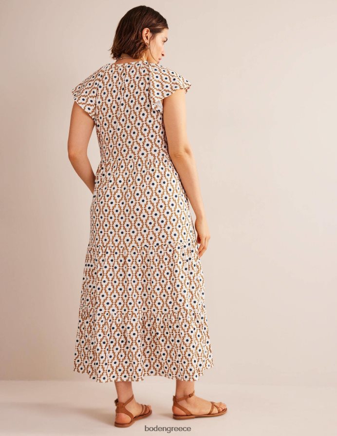 κρέμα dorset & geo diamond είδη ένδυσης μίντι φόρεμα ζέρσεϊ σε επίπεδα Boden γυναίκες 464PH82501