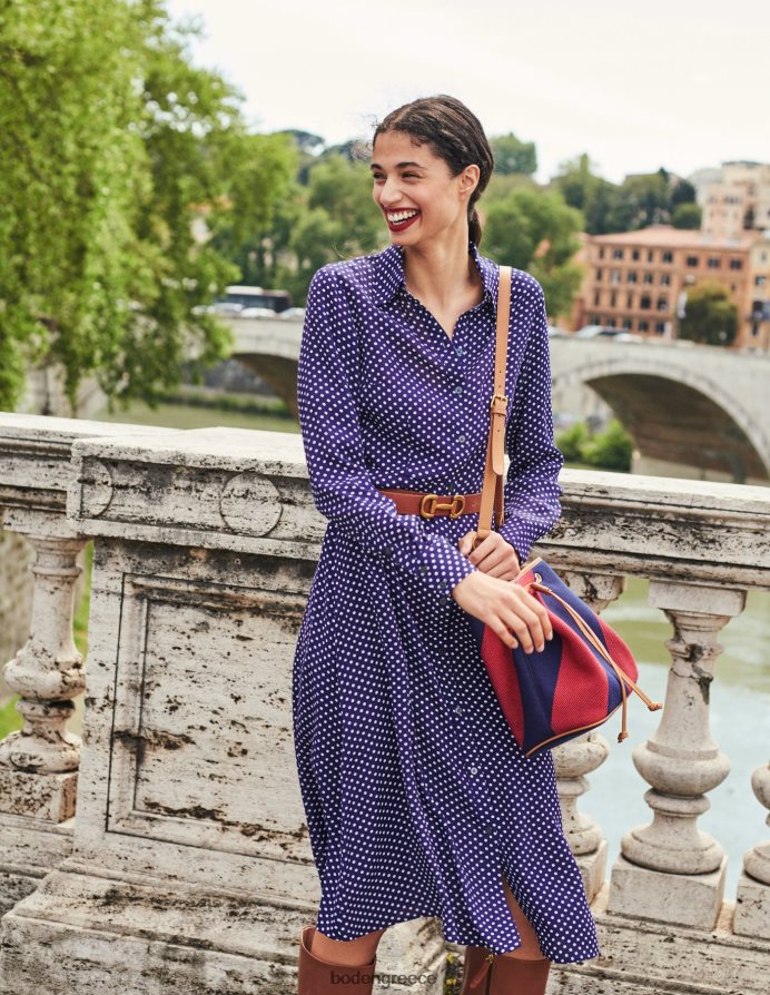 ναυτικό & dotty είδη ένδυσης μίντι πουκάμισο φόρεμα kate Boden γυναίκες 464PH850