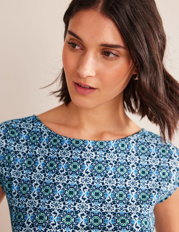 γαλλικό ναυτικό και πολυτελές πώμα είδη ένδυσης florrie φόρεμα ζέρσεϊ Boden γυναίκες 464PH81278