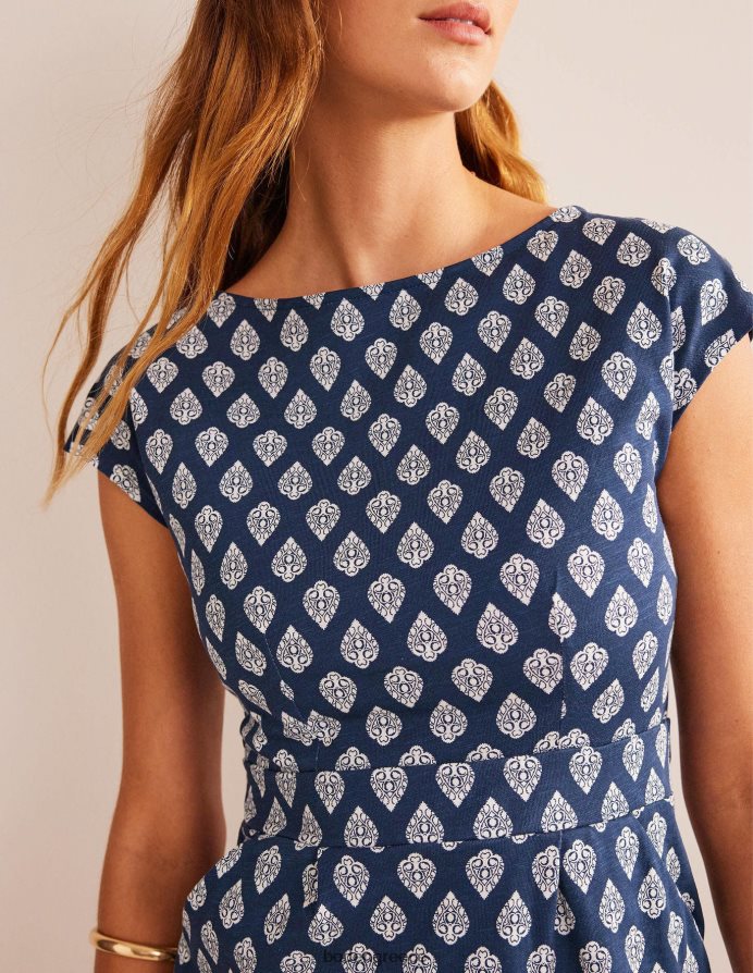 γαλλικό ναυτικό και μπουμπούκι γιασεμί είδη ένδυσης florrie φόρεμα ζέρσεϊ Boden γυναίκες 464PH8582