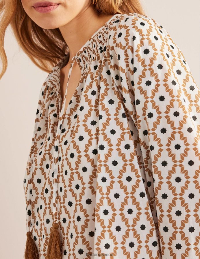 κάσιους & geo trance είδη ένδυσης smocked neck παραλία καφτάνι Boden γυναίκες 464PH82142