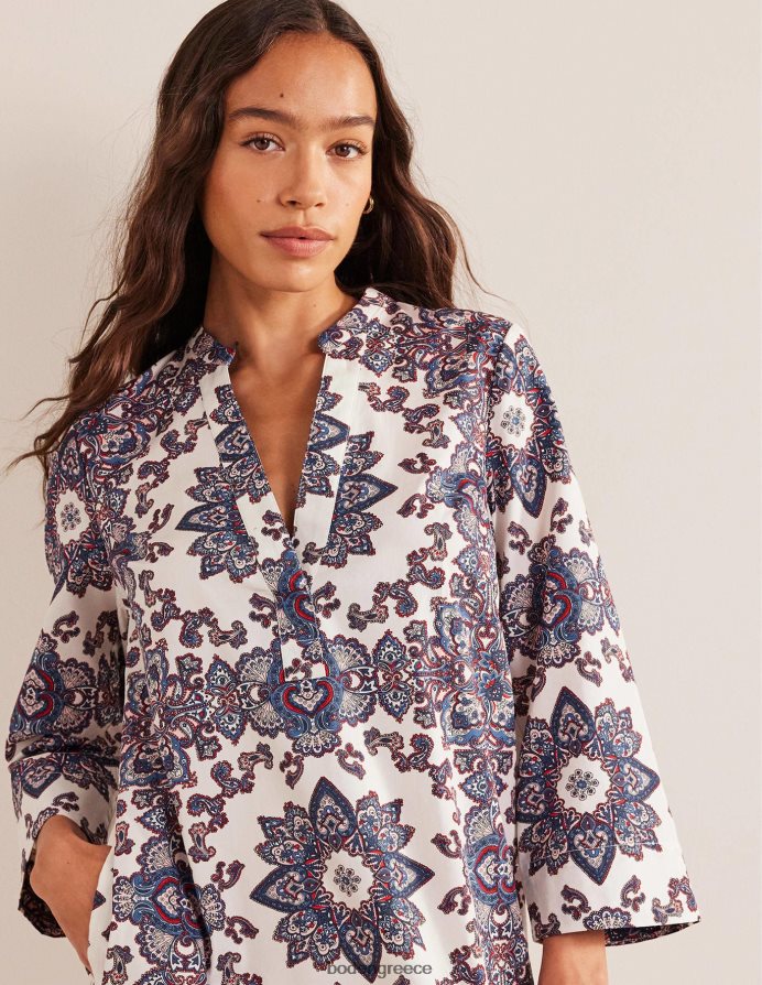 ivory & paradise paisley είδη ένδυσης mini shift φόρεμα με εγκοπή Boden γυναίκες 464PH82160