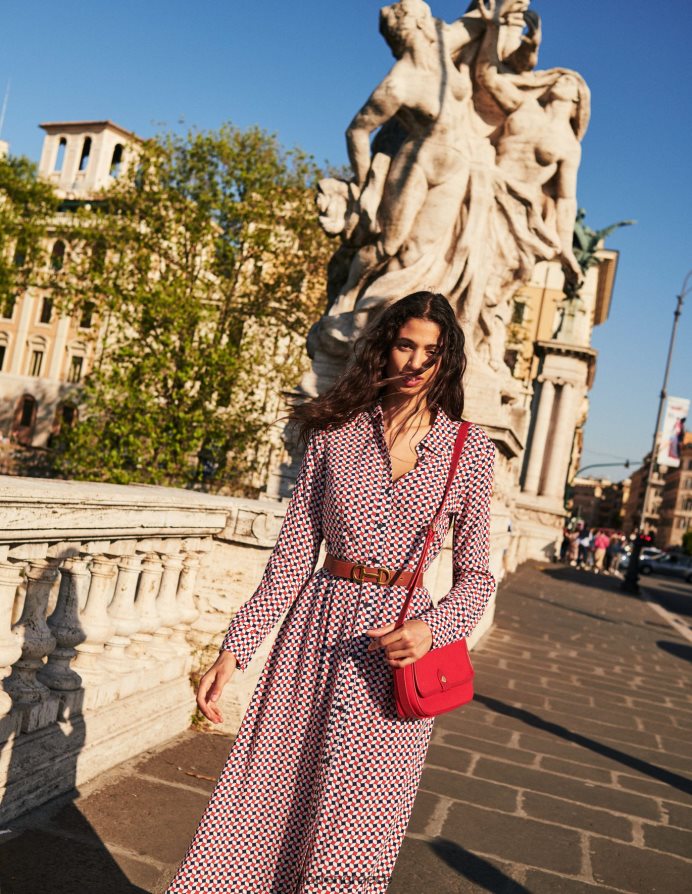 γιορτή πορτοκάλι & διαμάντι είδη ένδυσης μίντι πουκάμισο φόρεμα kate Boden γυναίκες 464PH845