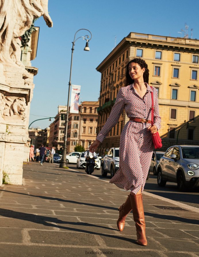 γιορτή πορτοκάλι & διαμάντι είδη ένδυσης μίντι πουκάμισο φόρεμα kate Boden γυναίκες 464PH845