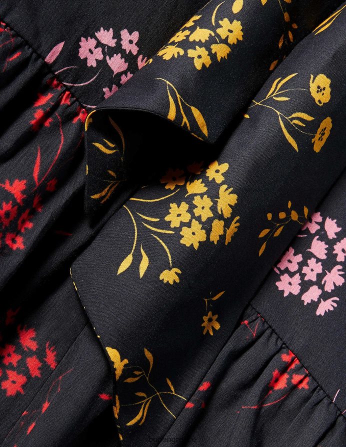 μαύρο και ροζ & κλαδάκι που πέφτει είδη ένδυσης φόρεμα σε επίπεδα lyla Boden γυναίκες 464PH82022