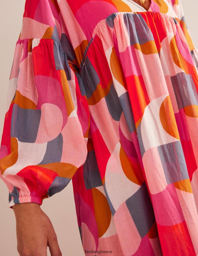 Φεστιβάλ ροζ & γεωμετρικό στροβιλισμό είδη ένδυσης maxi empire beach καφτάνι Boden γυναίκες 464PH8573