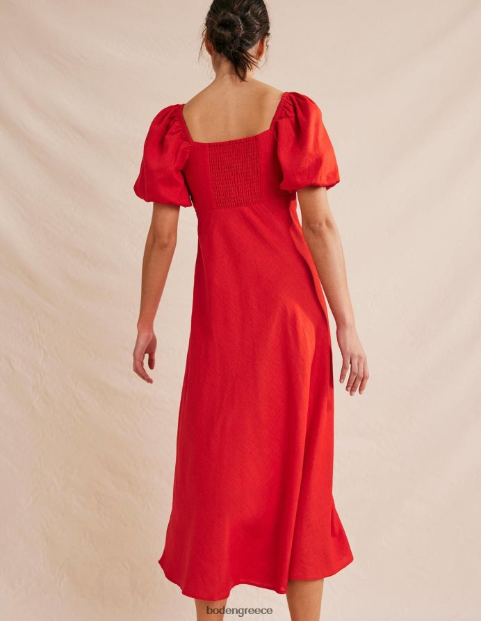 κατακόκκινος είδη ένδυσης midi φόρεμα με μπούστο Boden γυναίκες 464PH81078