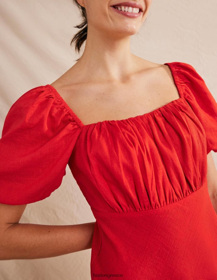 κατακόκκινος είδη ένδυσης midi φόρεμα με μπούστο Boden γυναίκες 464PH81078