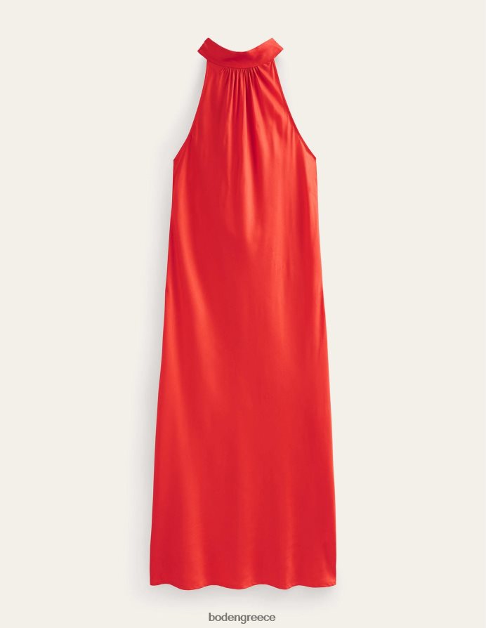 κεράσι ντομάτα είδη ένδυσης midi φόρεμα με γραβάτα πίσω Boden γυναίκες 464PH8587