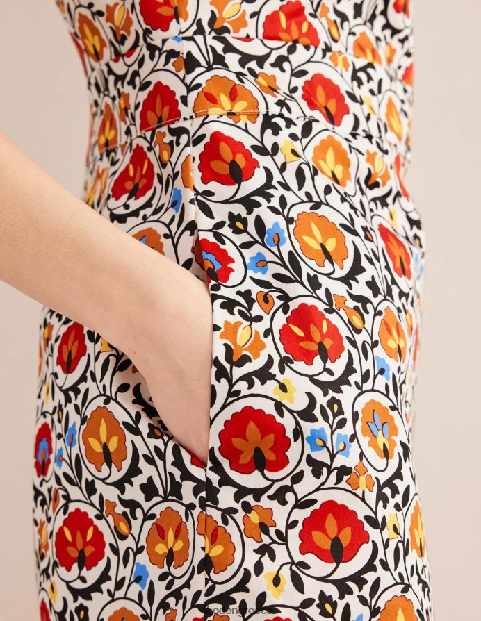 πολλαπλή & μαγευτική άνθιση είδη ένδυσης βαμβακερό mini shift φόρεμα Boden γυναίκες 464PH81140