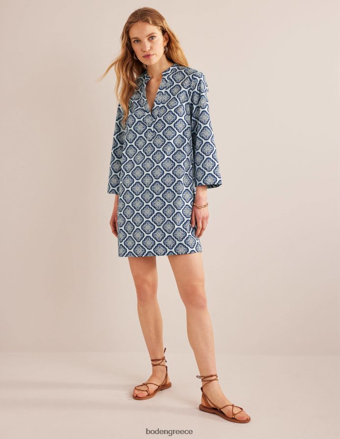 θεϊκό μπλε & βοτανικό ρουζ είδη ένδυσης mini shift φόρεμα με εγκοπή Boden γυναίκες 464PH81190
