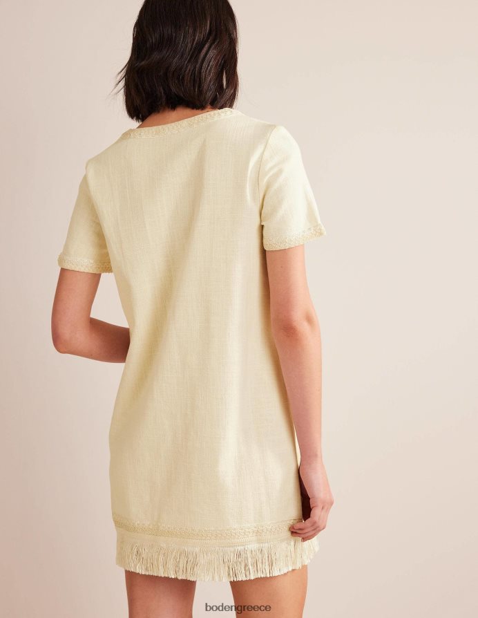 ελεφαντόδοντο είδη ένδυσης mini shift φόρεμα με κρόσσια Boden γυναίκες 464PH81337