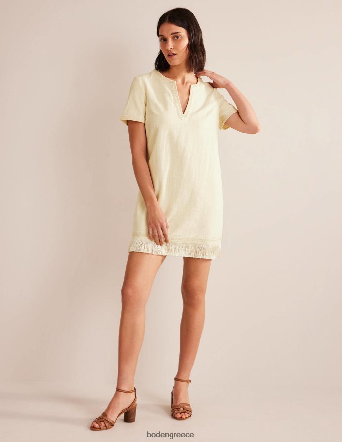 ελεφαντόδοντο είδη ένδυσης mini shift φόρεμα με κρόσσια Boden γυναίκες 464PH81337