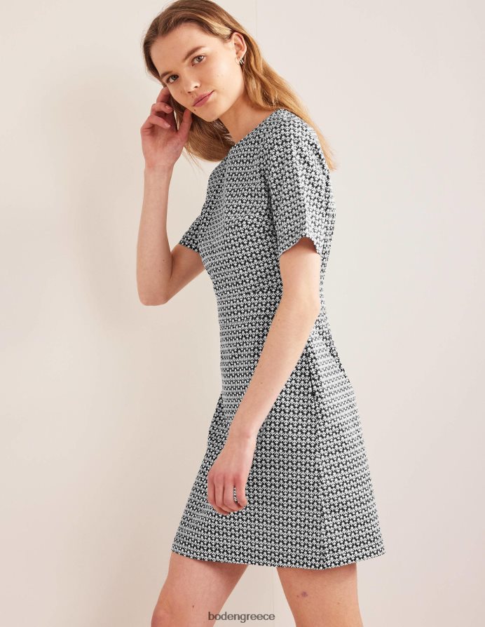 μαύρο & μπουμπούκι τουλίπας είδη ένδυσης βαμβακερό mini shift φόρεμα Boden γυναίκες 464PH81468