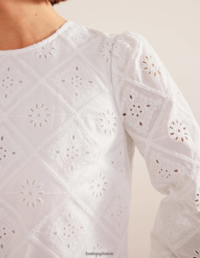 άσπρο είδη ένδυσης mini shift φόρεμα broderie Boden γυναίκες 464PH81410