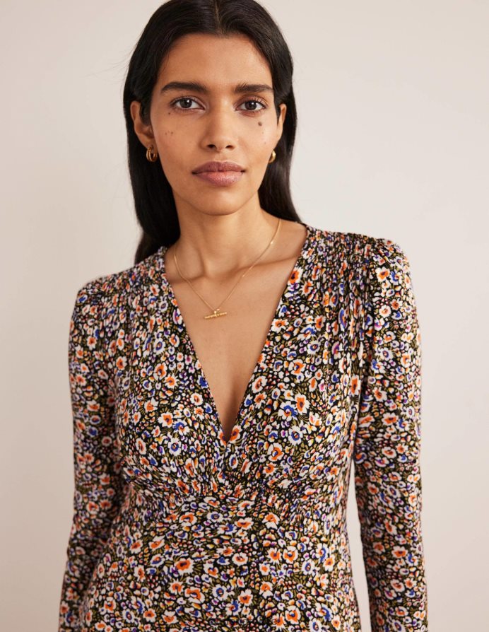 multi & Eden άνθιση είδη ένδυσης Μίνι φόρεμα τσαγιού ζέρσεϊ Boden γυναίκες 464PH81501