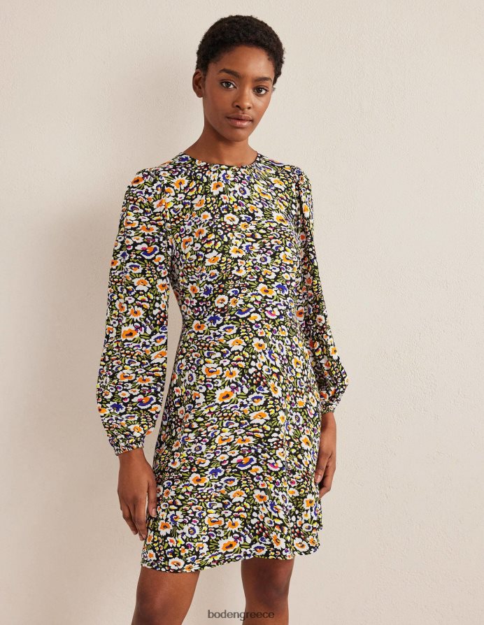 multi & Eden άνθιση είδη ένδυσης Μίνι φόρεμα με στάμπα με λαιμόκοψη Boden γυναίκες 464PH81643
