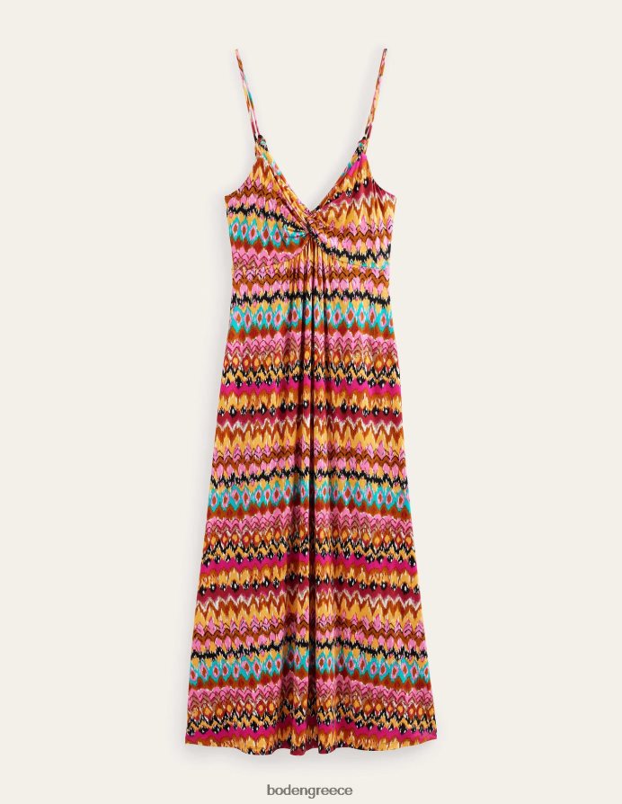 multi & ανάγλυφη ikat είδη ένδυσης Ζέρσεϊ μάξι φόρεμα με τιράντες Boden γυναίκες 464PH81270