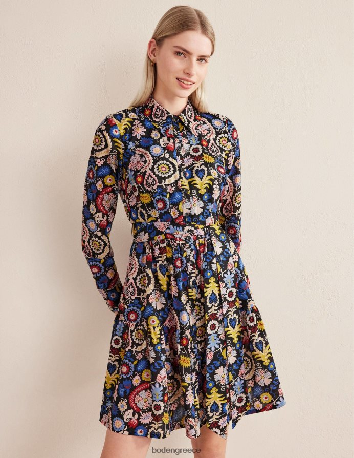 multi & tropic γοητεία είδη ένδυσης βαμβακερό μίνι φόρεμα πουκάμισο σε επίπεδα Boden γυναίκες 464PH82123