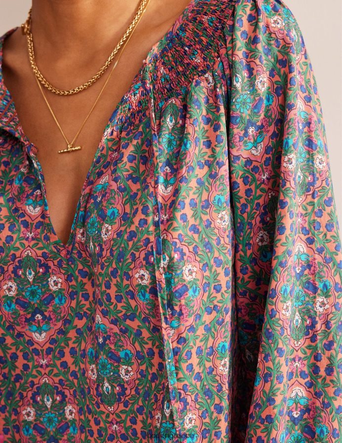 multi & vine βεράντα είδη ένδυσης smocked neck παραλία καφτάνι Boden γυναίκες 464PH8581