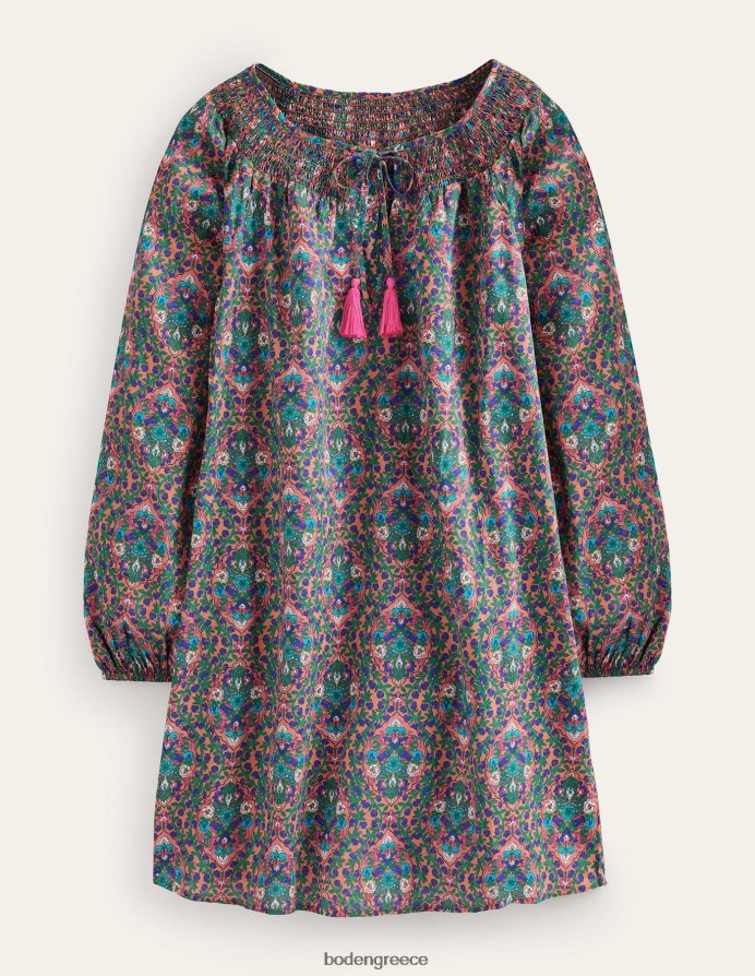 multi & vine βεράντα είδη ένδυσης smocked neck παραλία καφτάνι Boden γυναίκες 464PH8581