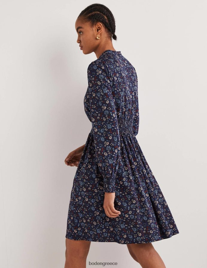 navy & ditsy γούρι είδη ένδυσης smocked jersey πουκάμισο φόρεμα Boden γυναίκες 464PH82235
