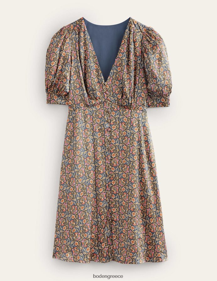 nightshadow & block paisley είδη ένδυσης σατέν φόρεμα τσαγιού Boden γυναίκες 464PH81163