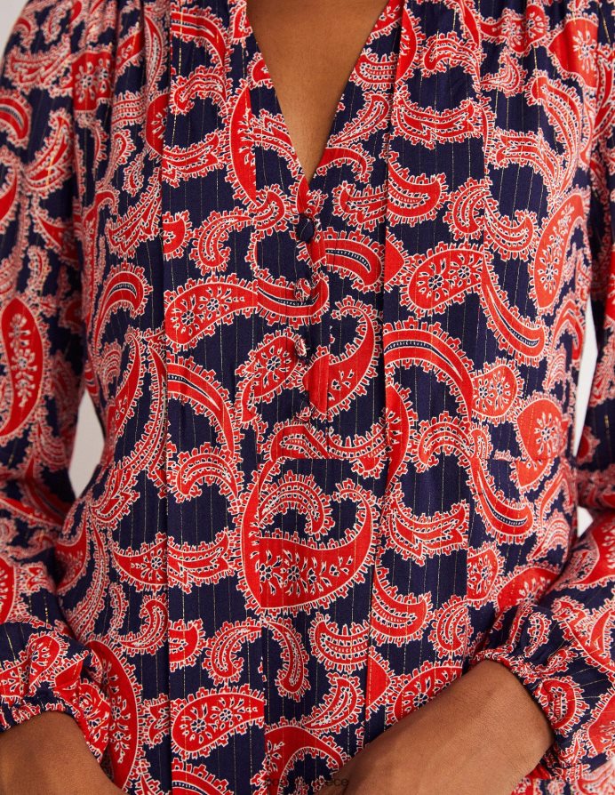 σύμπλεγμα κόκκινο & paisley είδη ένδυσης Μίνι φόρεμα με λαιμόκοψη Boden γυναίκες 464PH81685