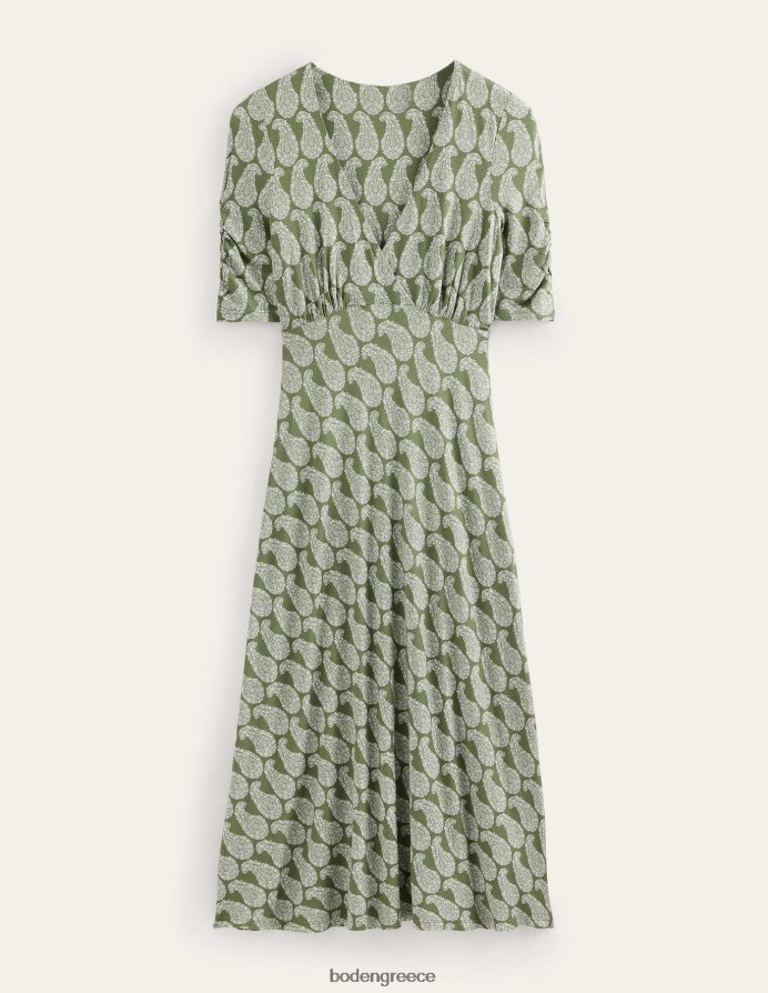 έλατο & γλυκό paisley είδη ένδυσης Μίντι φόρεμα ζέρσεϊ κοντομάνικο Boden γυναίκες 464PH82493