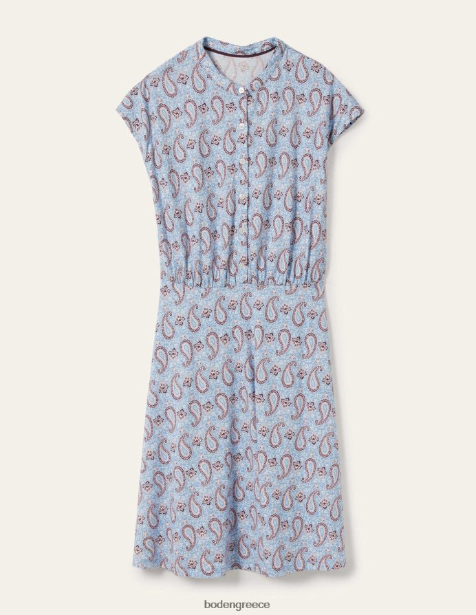 σκονισμένο μπλε & μαγευτικό paisley είδη ένδυσης Flippy φόρεμα ζέρσεϊ Boden γυναίκες 464PH82396