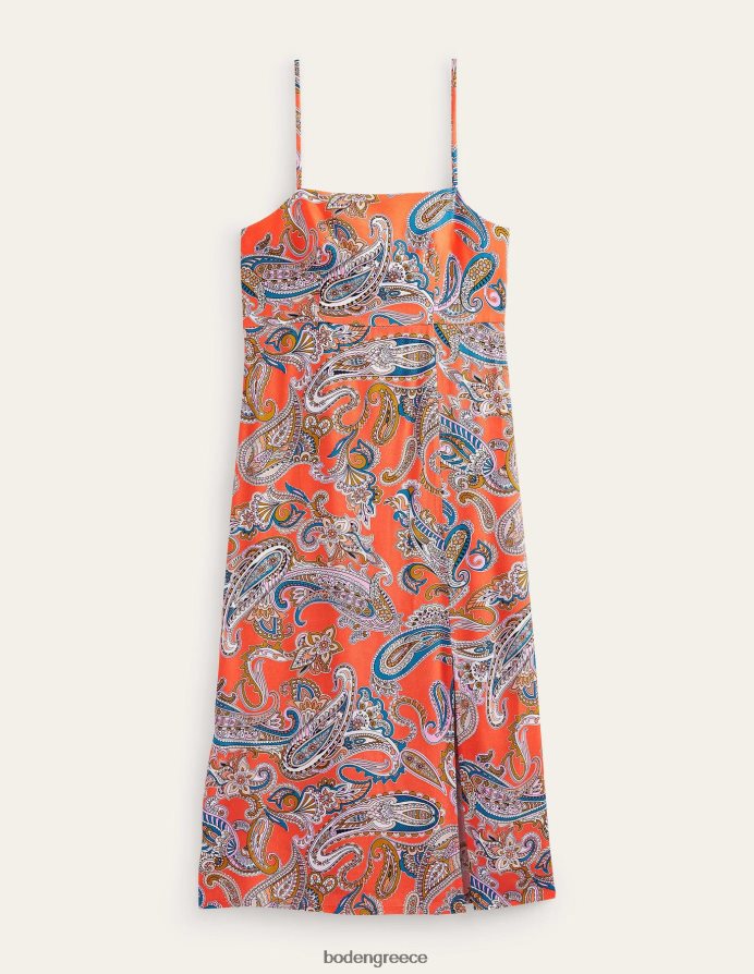 ζελέ πορτοκαλιού & paradise pop είδη ένδυσης κολώνα καμί μίντι φόρεμα Boden γυναίκες 464PH84