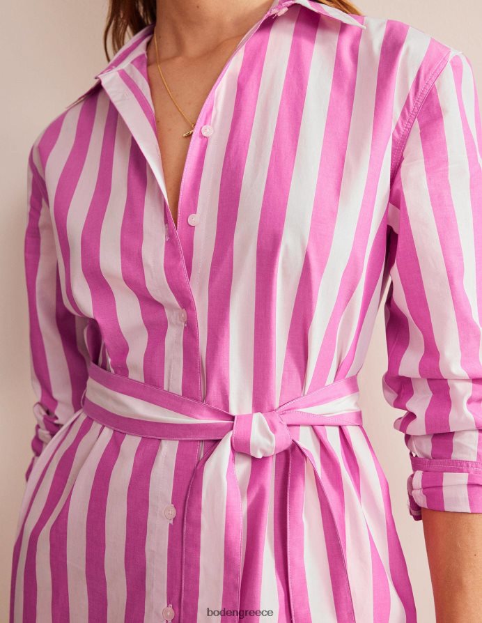 phlox ροζ και ιβουάρ είδη ένδυσης χαλαρό βαμβακερό πουκάμισο φόρεμα Boden γυναίκες 464PH8580