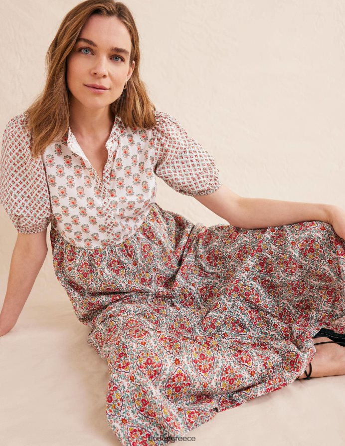 ιβουάρ & φινετσάτο λουλούδι είδη ένδυσης μάξι φόρεμα με λεπτομέρεια pintuck Boden γυναίκες 464PH81350